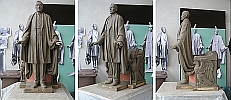 Obnoven pomnku Woodrowa Wilsona ped Hlavnm ndra v Praze 2009 - hlnn model  1 :3